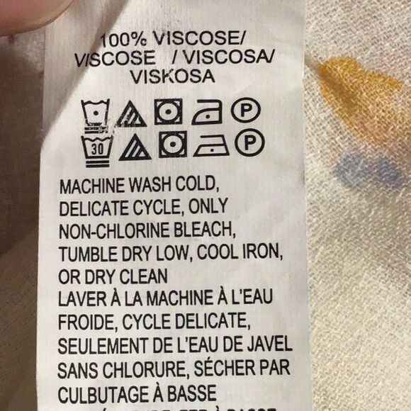 Lucky Brand Major Floral Cream Boho Peasant Festival Blouse - Picture 16 of 16